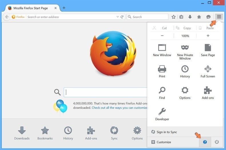 Resettings Mozilla Firefox settings to default - accessing 