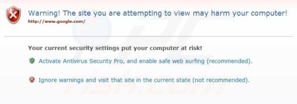 Antivirus Security Pro blockiert den Zugriff auf das Internet 