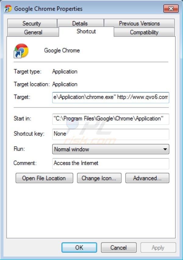 Qvo6.com Browser Hijacker (Virus) Entfernung von Google Chrome