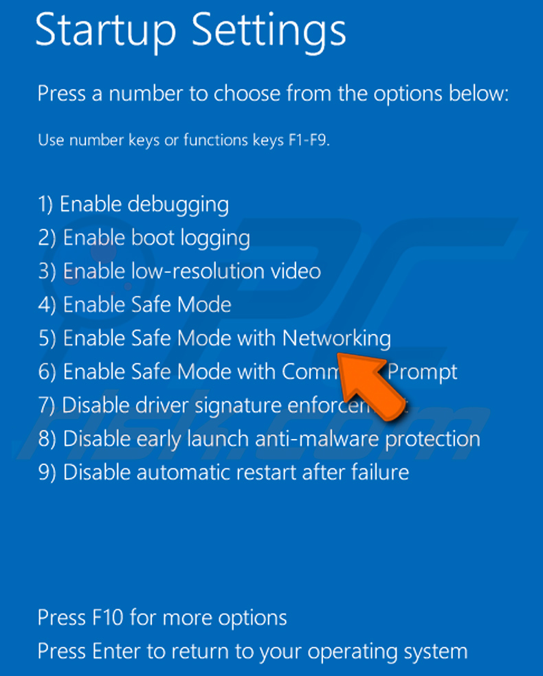 Windows 10 im abgesicherten Modus mit Netzwerkbetrieb ausführen