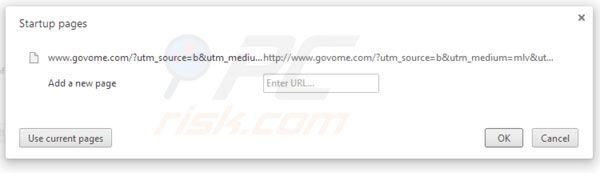 Govome Suche von der Chrome Homepage entfernen