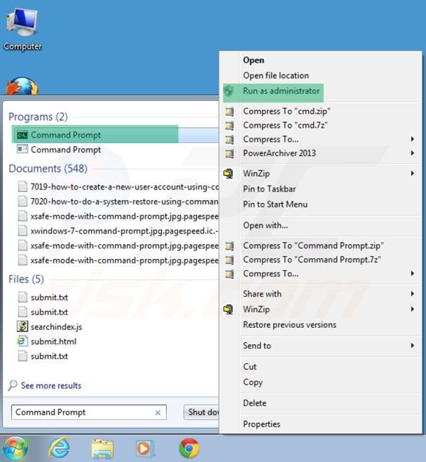 Windows Expert Console Beendungsprozess Schritt 1