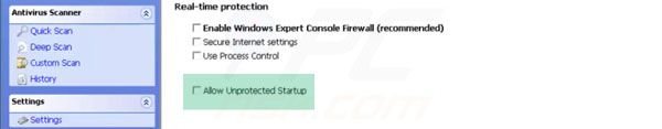 Windows Expert Console ungeschützter Start