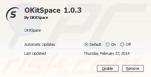 okitspace von Mozilla Firefox entfernen Schritt 2