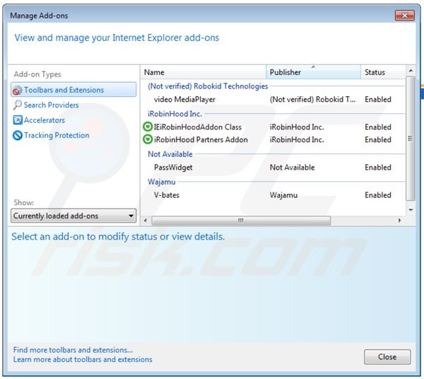 Removing www-search.net related Internet Explorer extensions