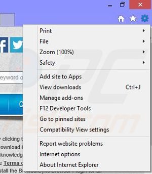 Removing BrowserSync ads from Internet Explorer step 1