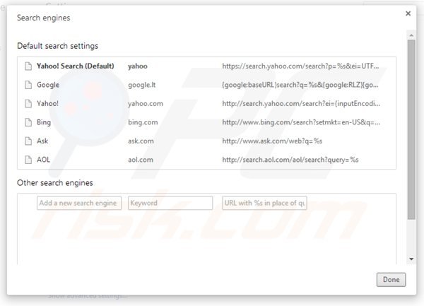 Removing keepmysettingsx from Google Chrome default search engine