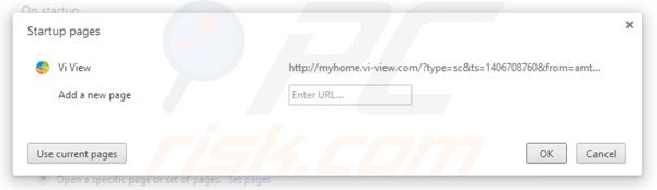 Removing myhome.vi-view.com from Google Chrome homepage