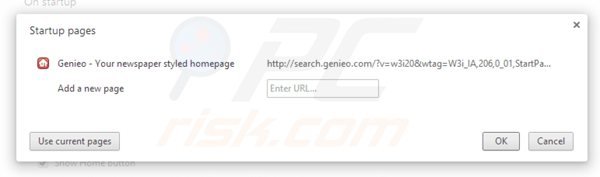 Removing search.genieo.com from Google Chrome homepage
