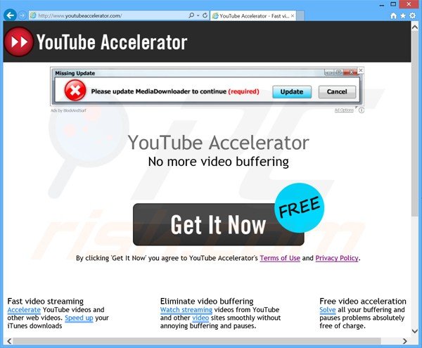 youtube accelerator adware