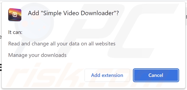 Simple Video Downloader bittet um verschiedene Genehmigungen