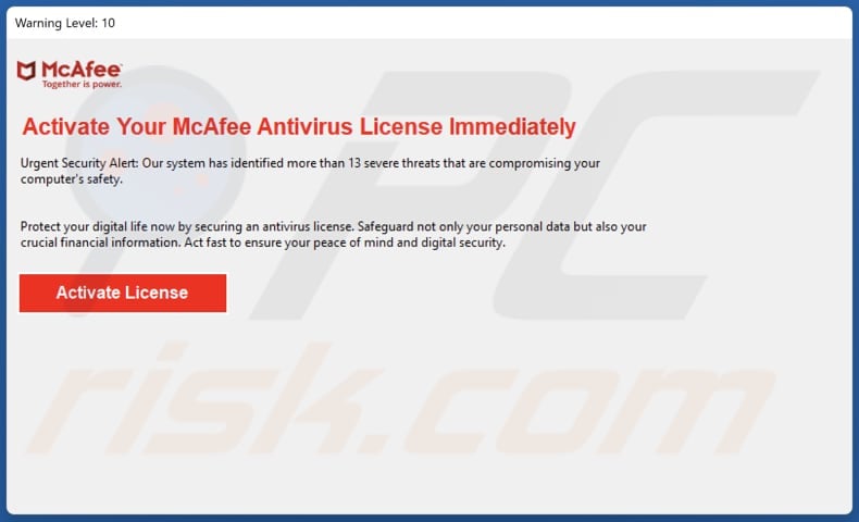 Activate Your McAfee Antivirus License Betrug