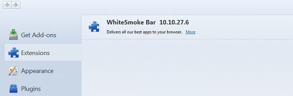White Smoke Symbolleiste Mozilla Firefox