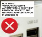 FIX: Windows konnte den IP-Protokollstack nicht automatisch a.d. Netzwerkadapter binden