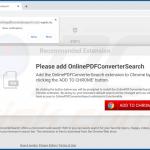Webseite zur Förderung desOnlinePDFConverterSearch Browserentführers 1