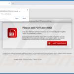 Webseite, die verwendet wird, um den PDFSearchHQ Browserentführer zu bewerben 1