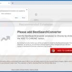 Webseite, die zur Förderung des BestSearchConverter Browserentführers verwendet wird 1