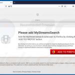Webseite zur Förderung des MyStreamsSearch Browserentführers (Firefox) 2
