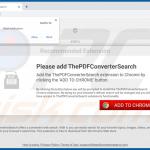 Webseite zur Förderung des ThePDFConverterSearch Browserentführers