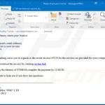Verwendete Spam-E-Mail zur Verbreitung von Cobalt Strike Malware, welche FickerStealer in das System injiziert (Beispiel 2)
