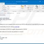 Verwendete Spam-E-Mail zur Verbreitung von Cobalt Strike Malware, welche FickerStealer in das System injiziert (Beispiel 5)