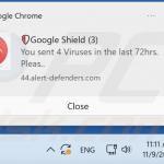 Von alert-defenders[.]com angezeigte Werbung