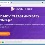 Webseite zur Förderung des Movie Finder Browserentführers