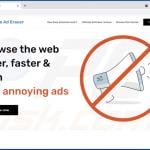 Webseite fördert Ultimate Ad Eraser Adware (Beispiel 1)