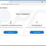 Phishing-Seite mit dem Thema Metamask (2022-05-09)