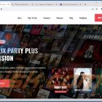 Webseite, die eine Cookie-auffüllende Browsererweiterung fördert (Netflix Party) 2
