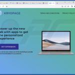 Webseite zur Förderung des Kryopage Browserentführers (Bespiel 2)