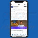 X-Beitrag (Tweet), der für den Betrug „Ethereum (ETH) Reward Program” wirbt 1