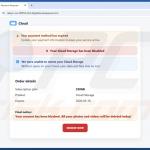 Cloud Account Scheduled For Deletion E-Mail-Betrug Web-Beispiel 1