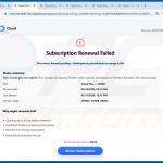 Cloud Subscription Paused gefälschte Cloud-Warnseite (Beispiel 2)