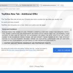 topsites new tab browser hijacker screenshot 2