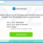 srchmanager.com promoting Search Manager browser hijacker