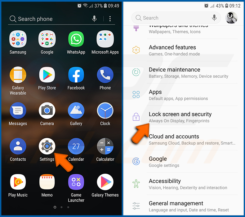 Android Anwendungen, die Administratorenrechte haben deaktivieren (Schritt 1)