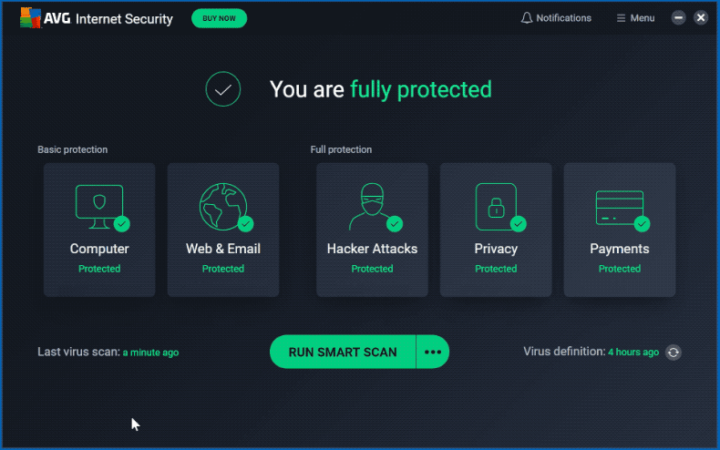 AVG Internet Security - Aussehen