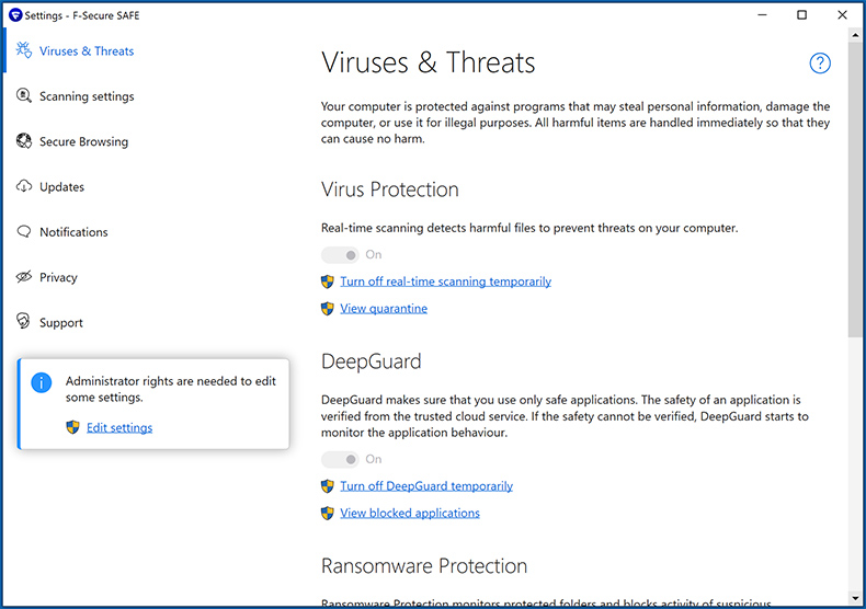 F-Secure Anti-Virus Viren- und Bedrohungsschutz