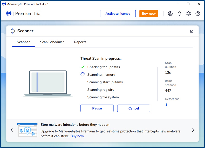 Malwarebytes Premium System-Scan