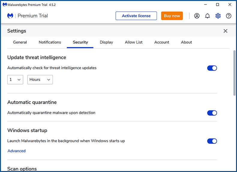 Malwarebytes Premium Sicherheitsmerkmale