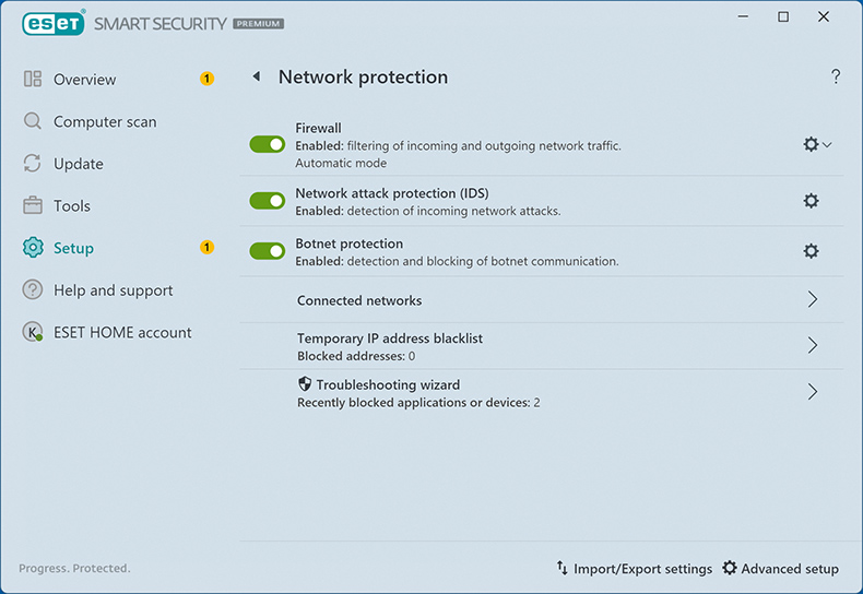 ESET NOD32 Antivirus Netzwerkschutz