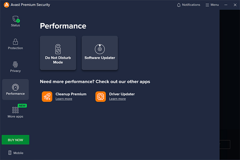 Avast Premium Security Leistung