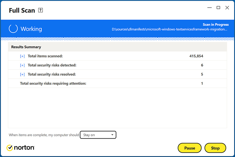 Norton AntiVirus Plus Scan