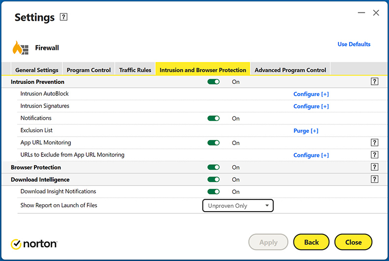 Norton AntiVirus Plus Internet-Surfschutz