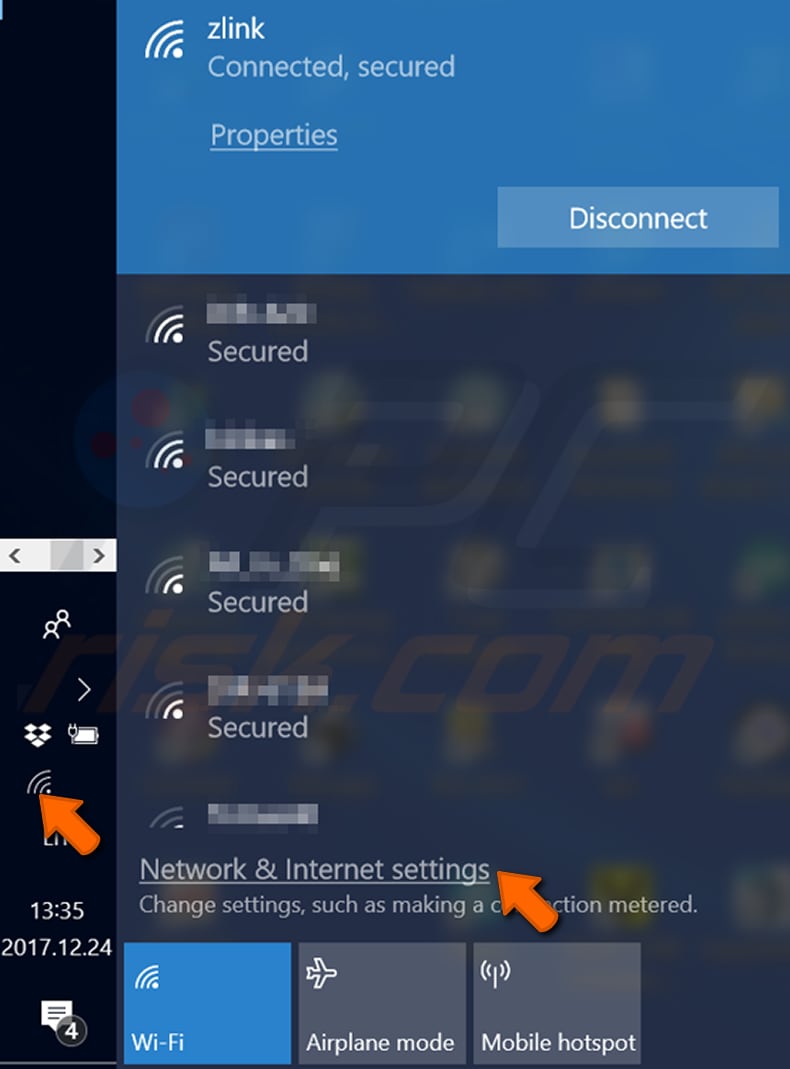 find your wi-fi password on a windows pc in windows 10 step 1
