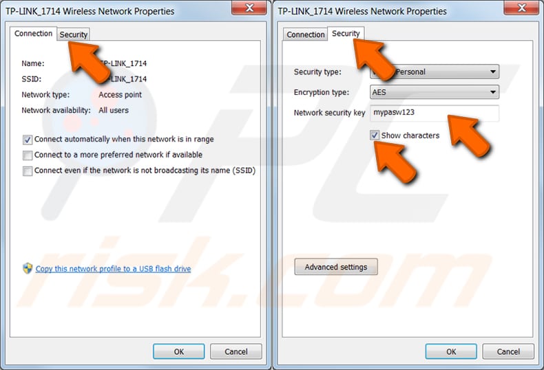 Finden Sie das Wi-Fi-Passwort eines Netzwerks, mit dem Sie zuvor in Windows 7 verbunden waren Schritt 4