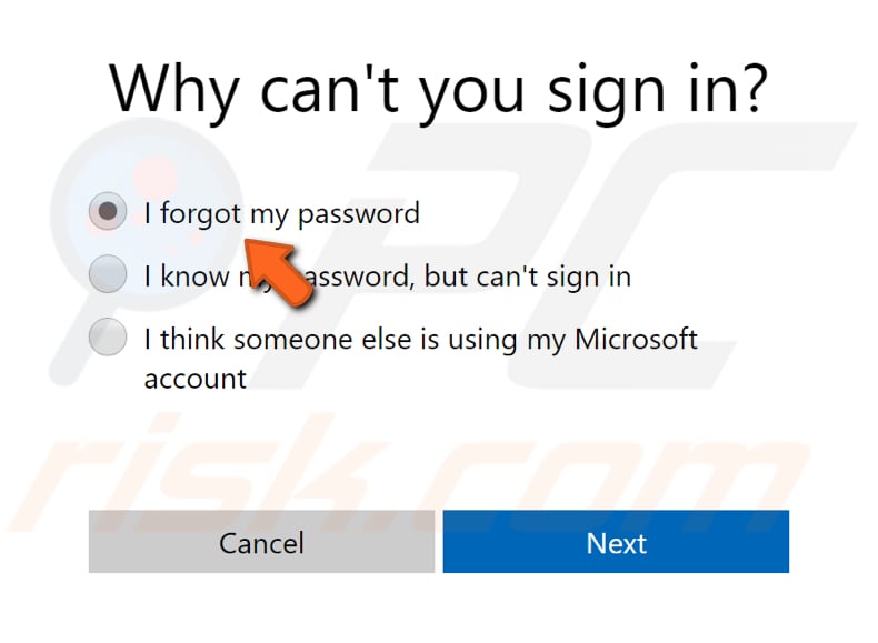 Wie Sie Ihr Windows 10 Passwot mit dem Microsoft Live Accounts-Passwort-Reset-Werkzeug zurücksetzen Schritt 1