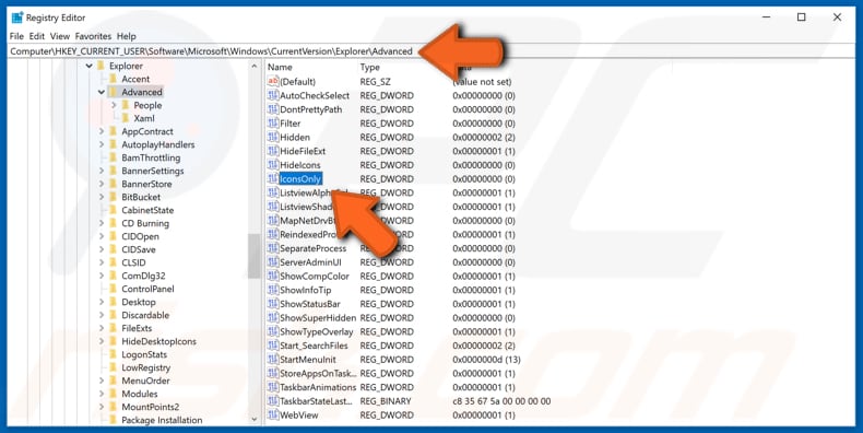 Miniaturansichten mit dem Registrierungseditor deaktivieren Schritt 3