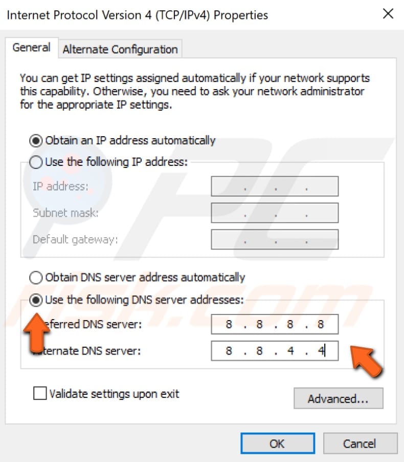 Verwenden Sie Google DNS Schritt 5